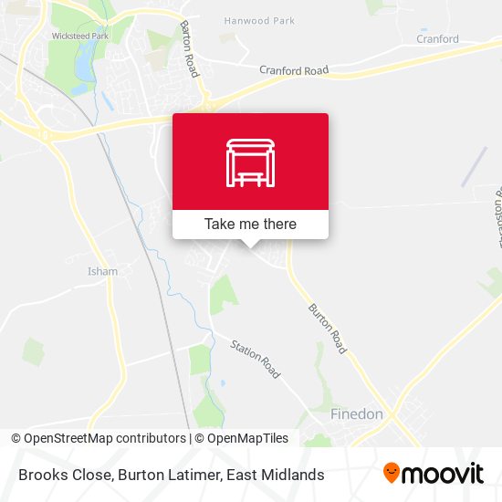 Brooks Close, Burton Latimer map