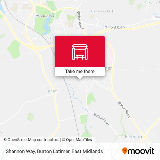 Shannon Way, Burton Latimer map