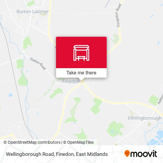 Wellingborough Road, Finedon map