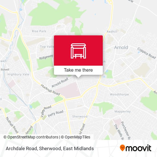 Archdale Road, Sherwood map