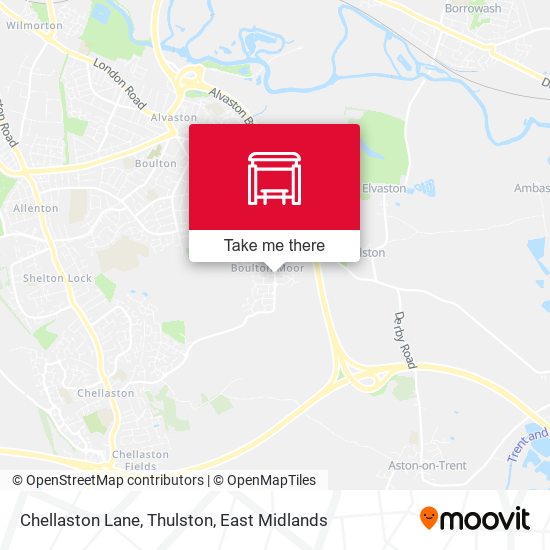 Chellaston Lane, Thulston map