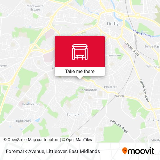 Foremark Avenue, Littleover map