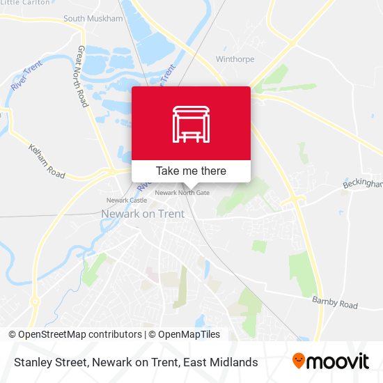 Stanley Street, Newark on Trent map