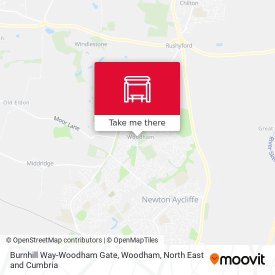 Burnhill Way-Woodham Gate, Woodham map