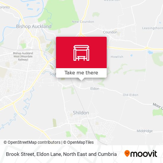 Brook Street, Eldon Lane map