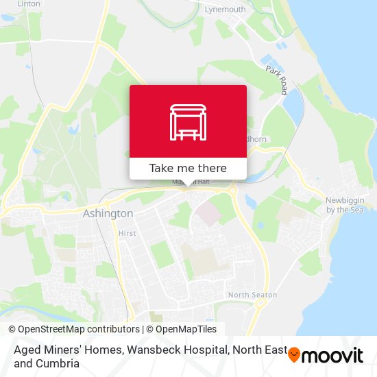 Aged Miners' Homes, Wansbeck Hospital map