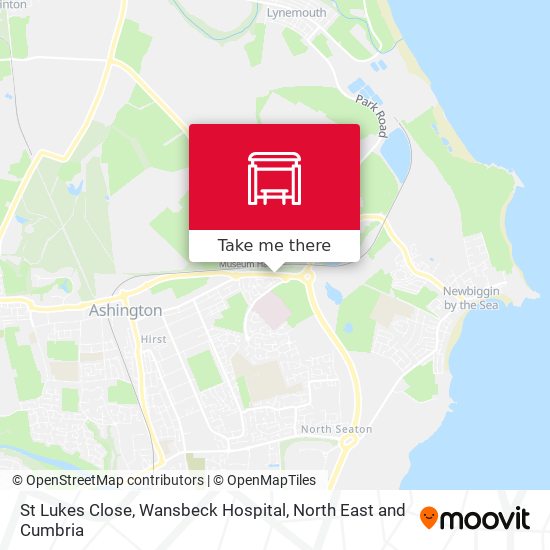 St Lukes Close, Wansbeck Hospital map