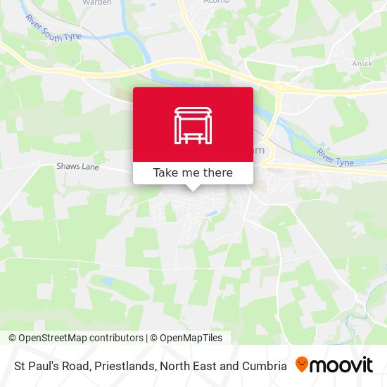 St Paul's Road, Priestlands map