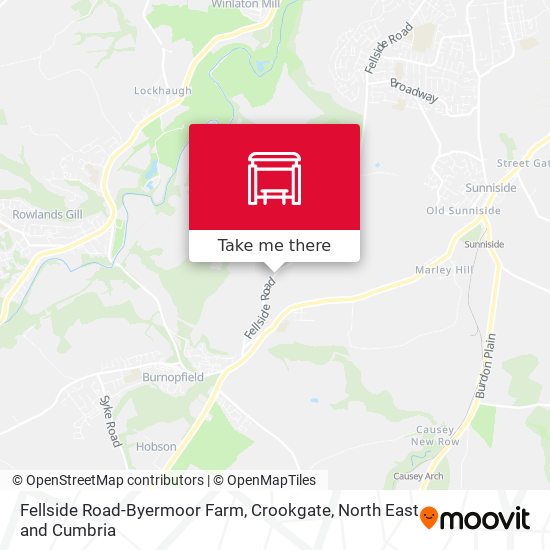 Fellside Road-Byermoor Farm, Crookgate map