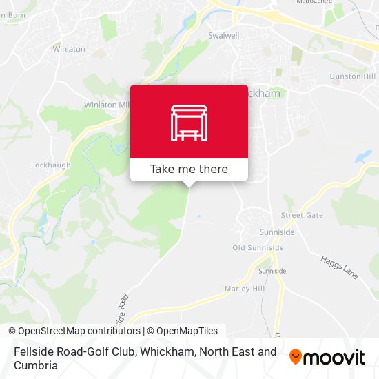 Fellside Road-Golf Club, Whickham map