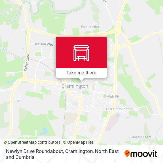 Newlyn Drive Roundabout, Cramlington map