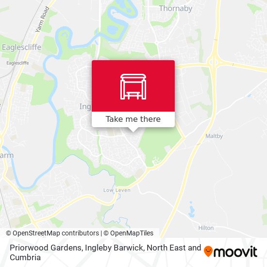 Priorwood Gardens, Ingleby Barwick map