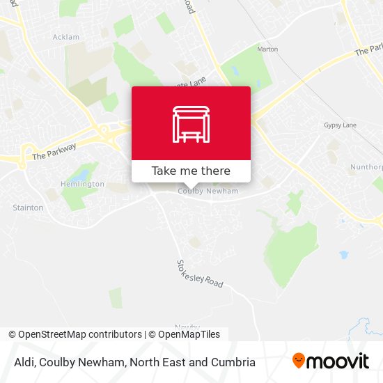 Aldi, Coulby Newham map