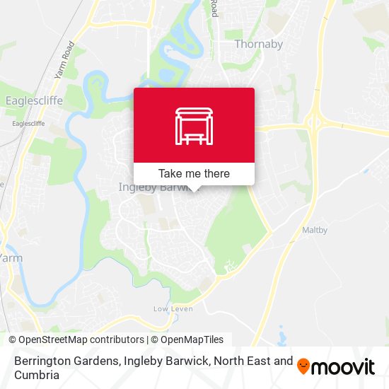 Berrington Gardens, Ingleby Barwick map