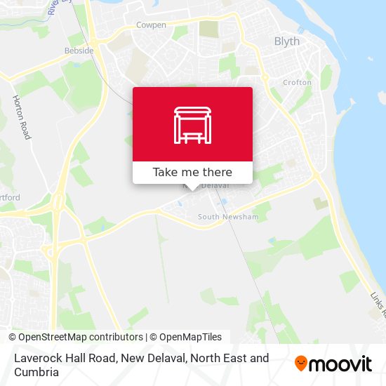 Laverock Hall Road, New Delaval map