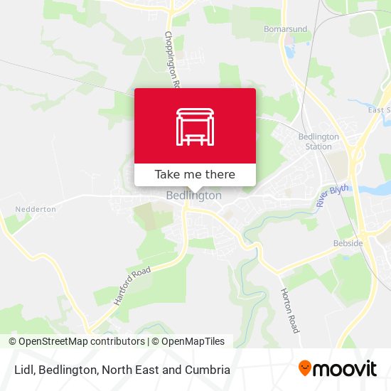 Lidl, Bedlington map
