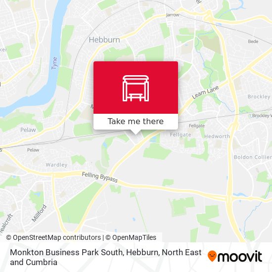 Monkton Business Park South, Hebburn map