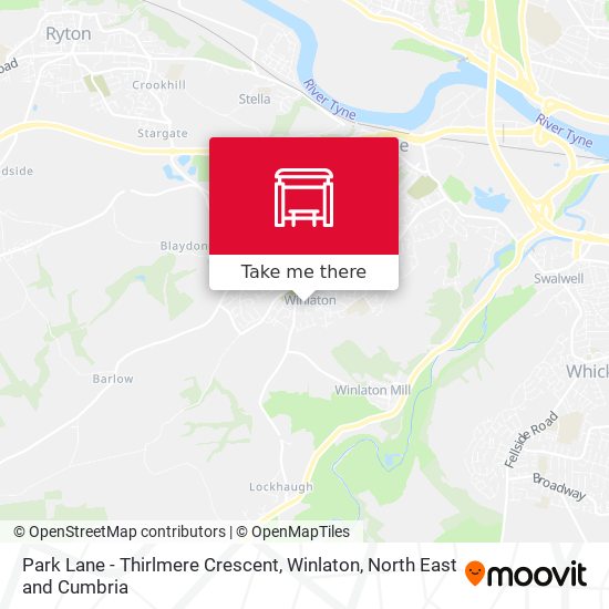 Park Lane - Thirlmere Crescent, Winlaton map