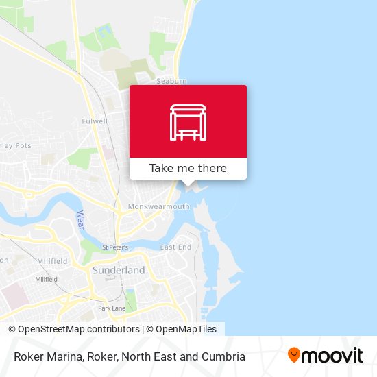 Roker Marina, Roker map