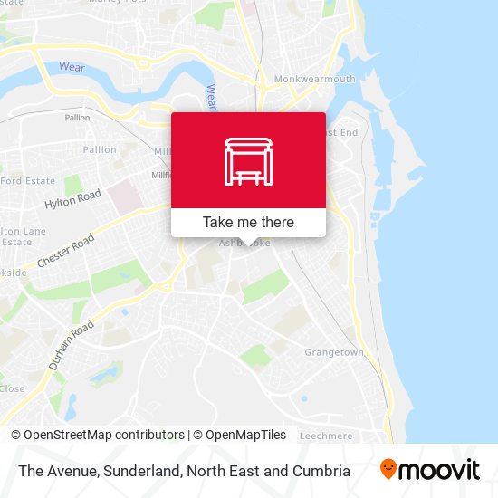The Avenue, Sunderland map