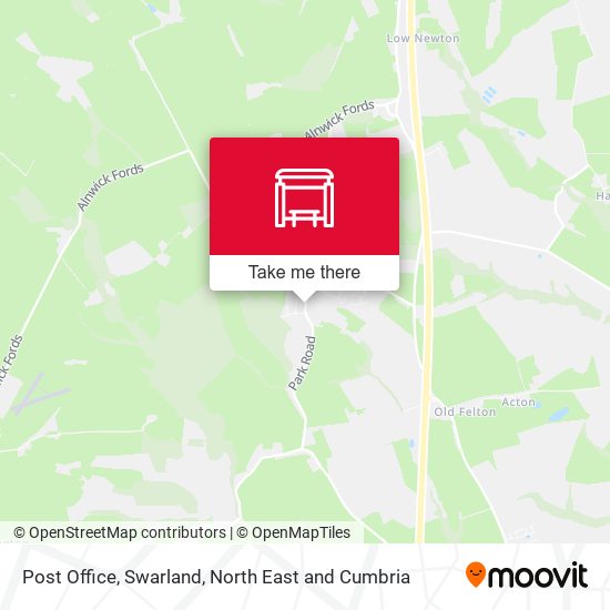 Post Office, Swarland map