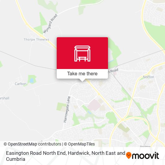 Easington Road North End, Hardwick map