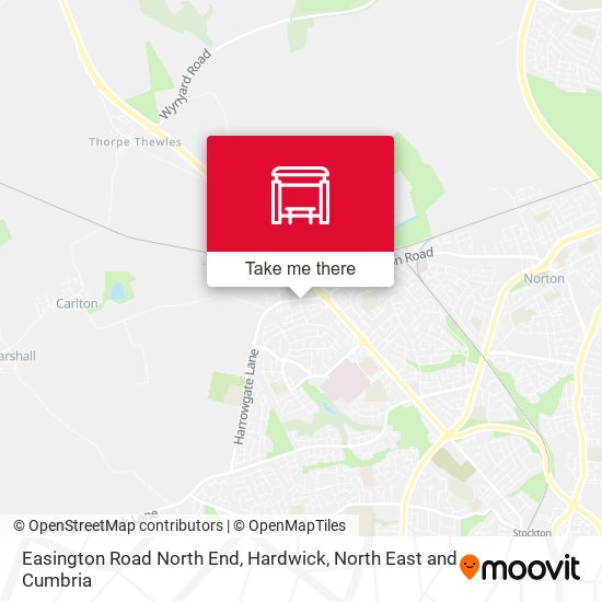 Easington Road North End, Hardwick map