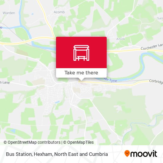 Bus Station, Hexham map