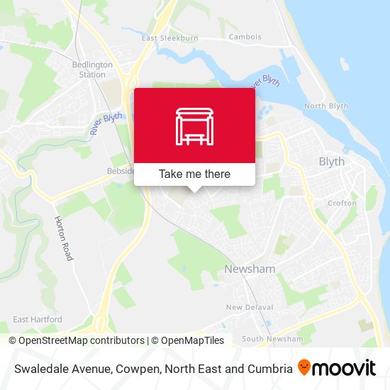 Swaledale Avenue, Cowpen map