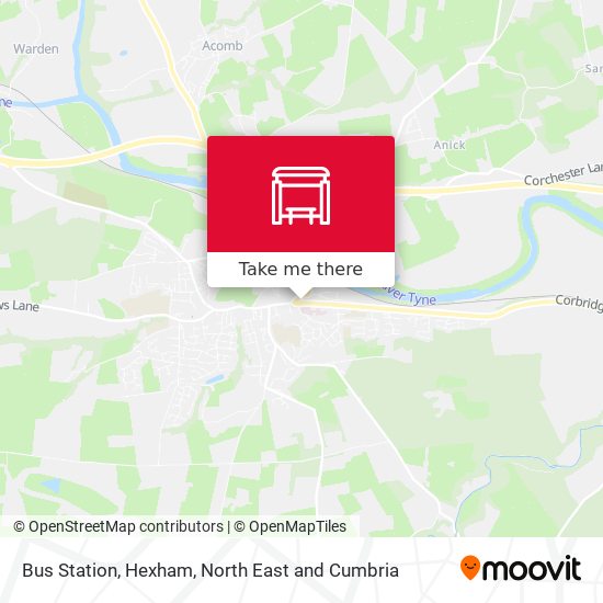 Bus Station, Hexham map