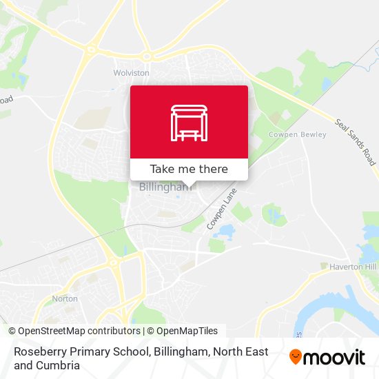Roseberry Primary School, Billingham map