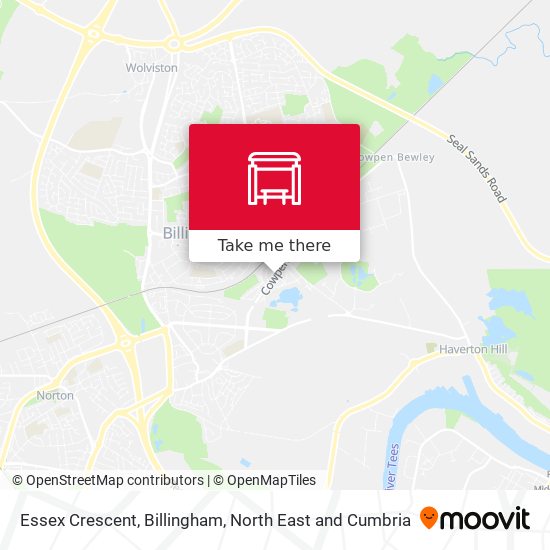 Essex Crescent, Billingham map