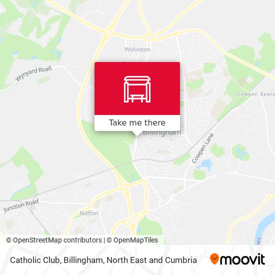 Catholic Club, Billingham map