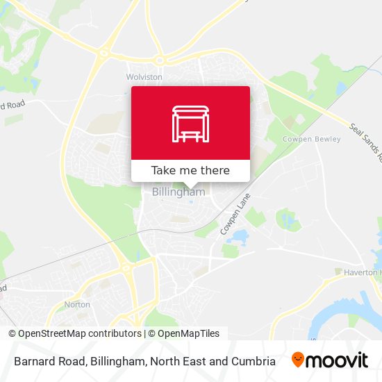 Barnard Road, Billingham map