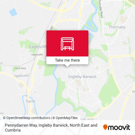 Pennydarren Way, Ingleby Barwick map