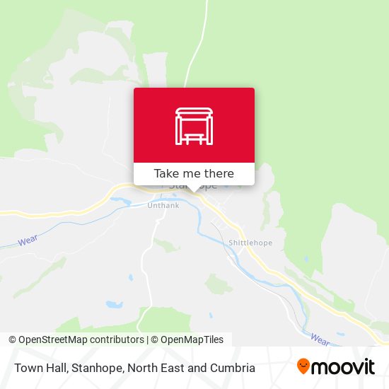 Town Hall, Stanhope map