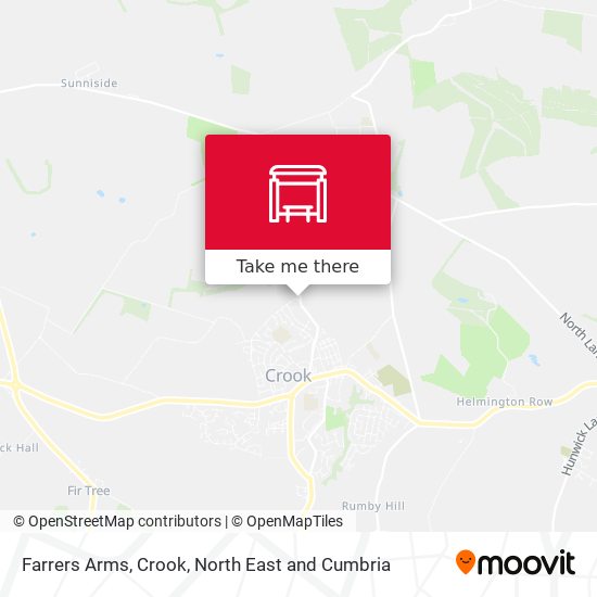 Farrers Arms, Crook map