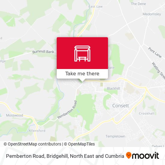 Pemberton Road, Bridgehill map