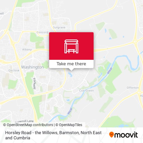 Horsley Road - the Willows, Barmston map