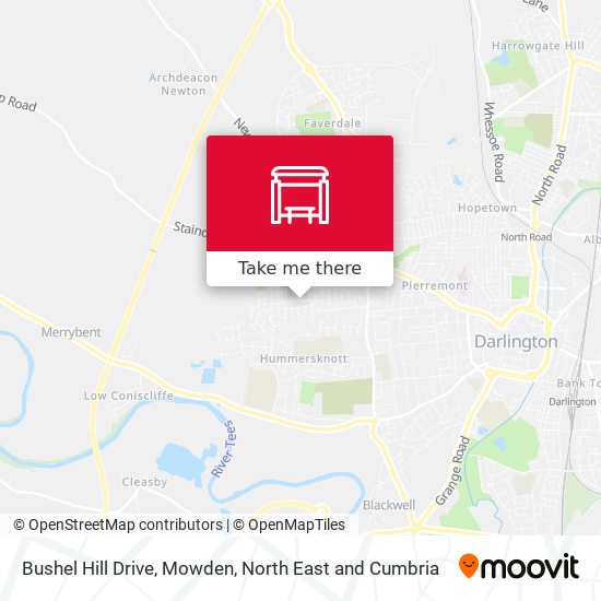 Bushel Hill Drive, Mowden map