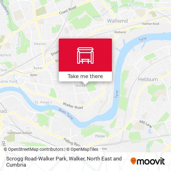 Scrogg Road-Walker Park, Walker map