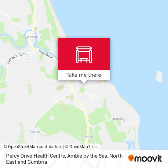 Percy Drive-Health Centre, Amble by the Sea map