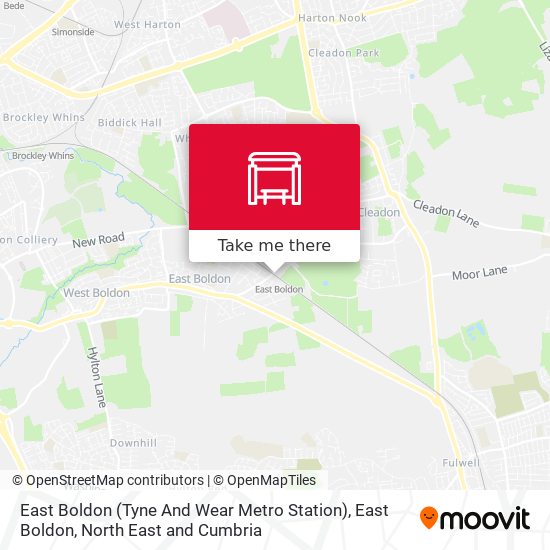 East Boldon (Tyne And Wear Metro Station), East Boldon map