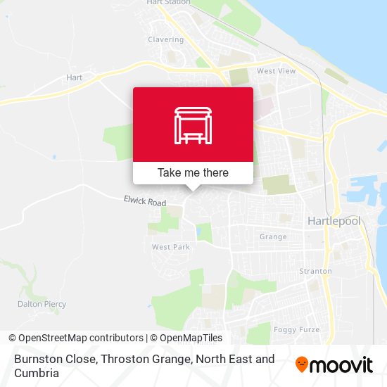 Burnston Close, Throston Grange map