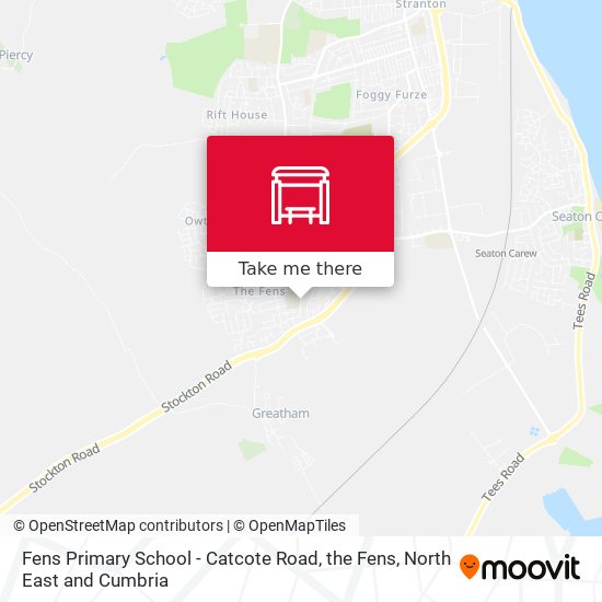 Fens Primary School - Catcote Road, the Fens map