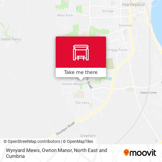 Wynyard Mews, Owton Manor map
