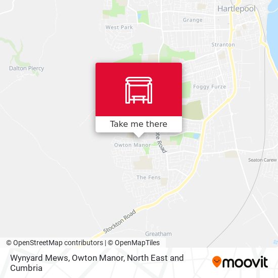 Wynyard Mews, Owton Manor map