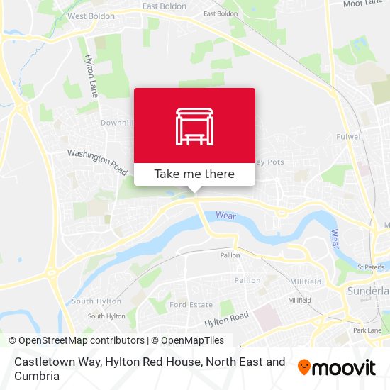 Castletown Way, Hylton Red House map
