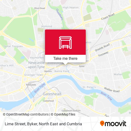 Lime Street, Byker map