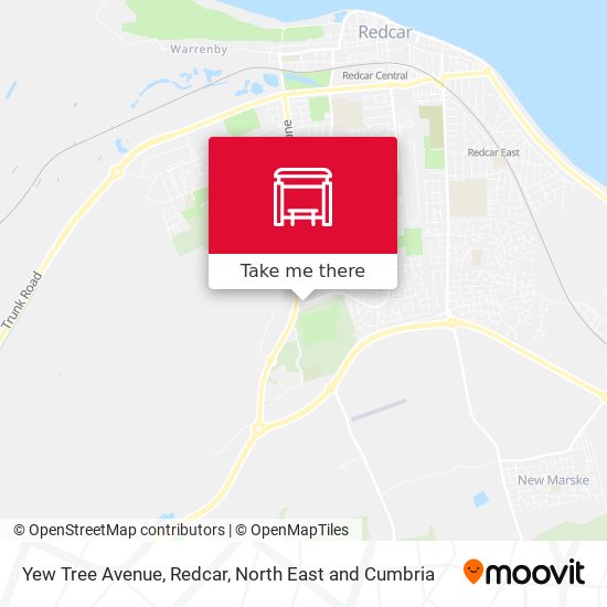 Yew Tree Avenue, Redcar map
